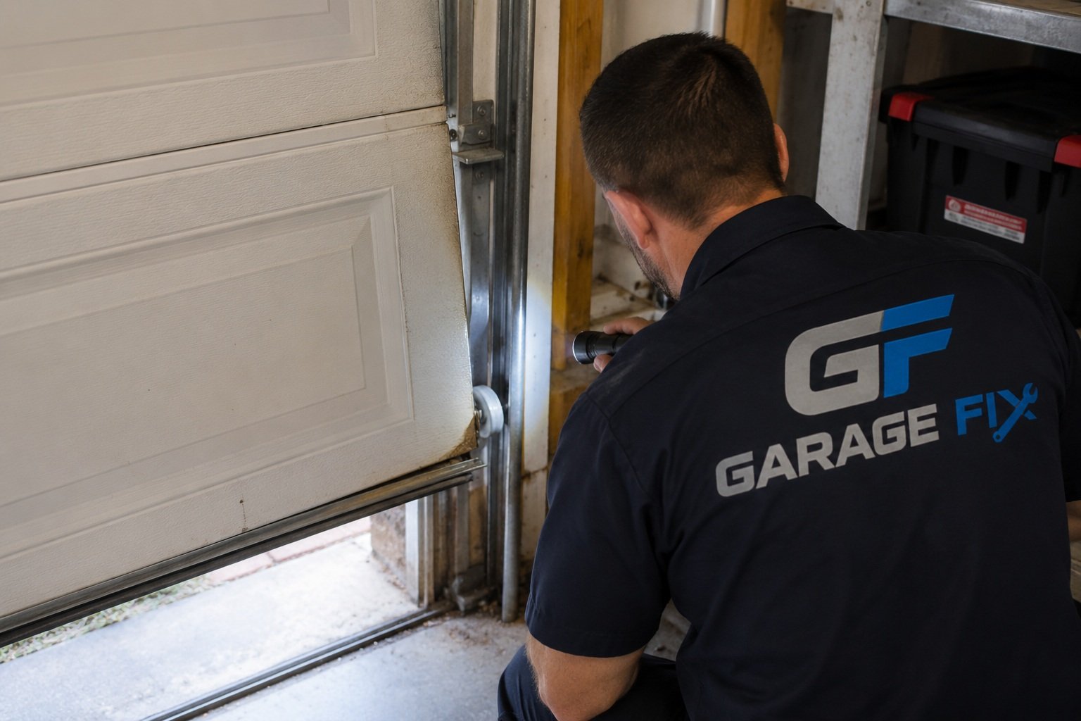 Off-track door repair Asheville NC