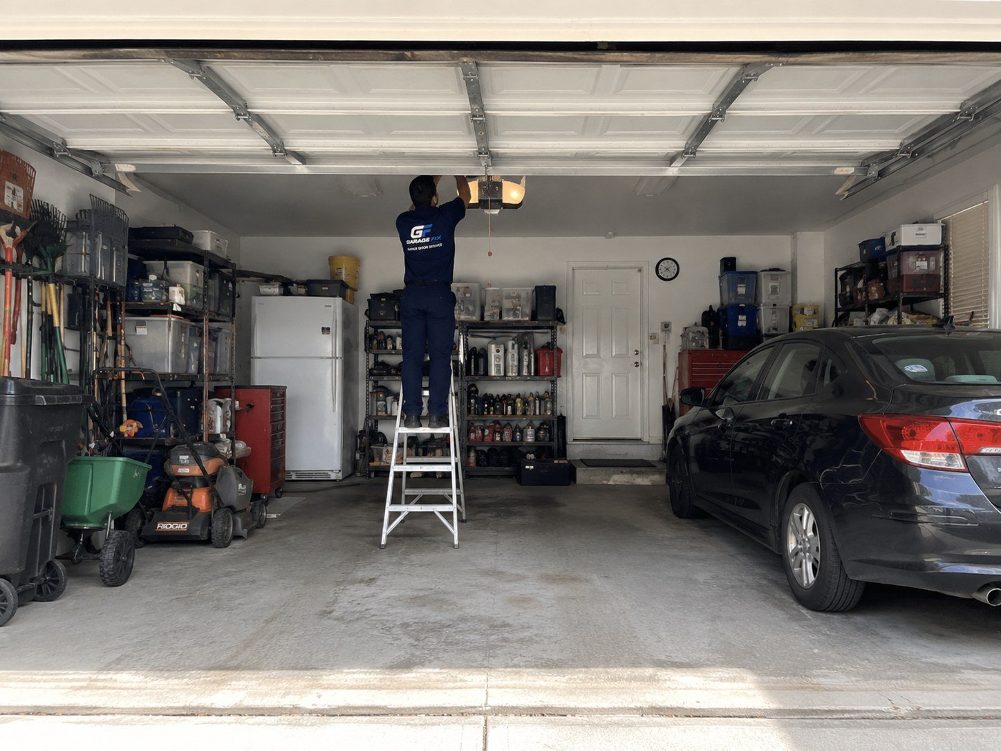 Garage door opener installation
