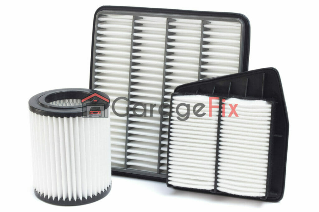 A set of air filters for a car.